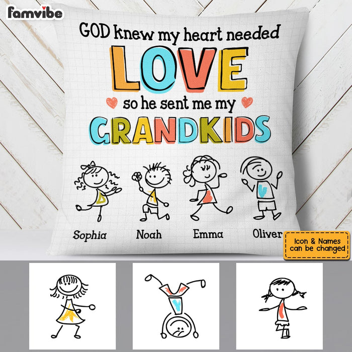 Personalized Grandkid Love Drawing Pillow AP81 28O53 1