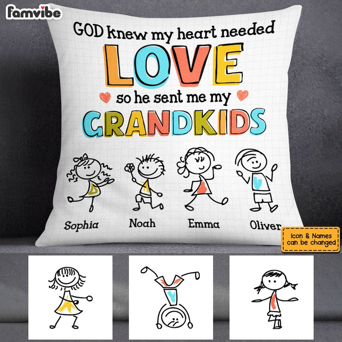 Personalized Grandkid Love Drawing Pillow AP81 28O53 1
