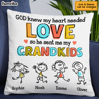 Personalized Grandkid Love Drawing Pillow AP81 28O53 thumb 1