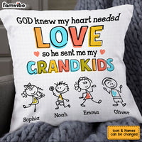 Personalized Grandkid Love Drawing Pillow AP81 28O53 thumb 1