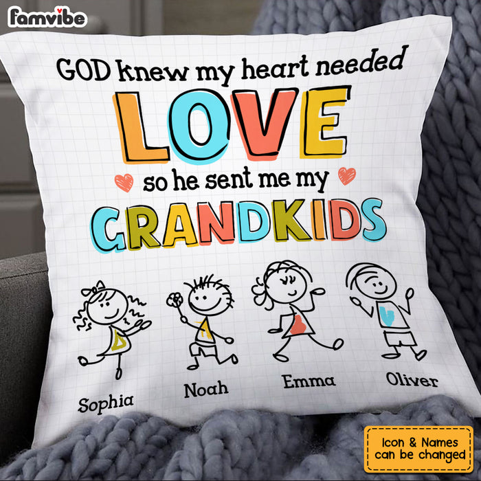 Personalized Grandkid Love Drawing Pillow AP81 28O53 1