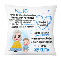 Personalized Mom Grandma Spanish To Daughter Granddaughter Son Grandson Hug This Pillow AP91 31O53 thumb 1
