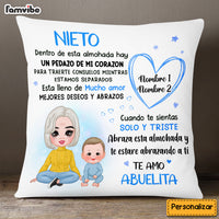 Personalized Mom Grandma Spanish To Daughter Granddaughter Son Grandson Hug This Pillow AP91 31O53 thumb 1