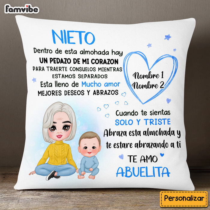 Personalized Mom Grandma Spanish To Daughter Granddaughter Son Grandson Hug This Pillow AP91 31O53 1