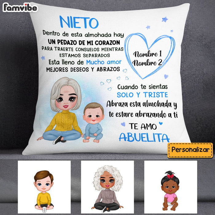 Personalized Mom Grandma Spanish To Daughter Granddaughter Son Grandson Hug This Pillow AP91 31O53 1