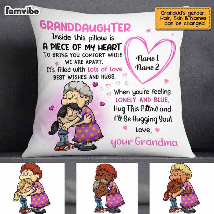 Personalized Mom Grandma Granddaughter Grandson Hug This Pillow AP93 30O34 1