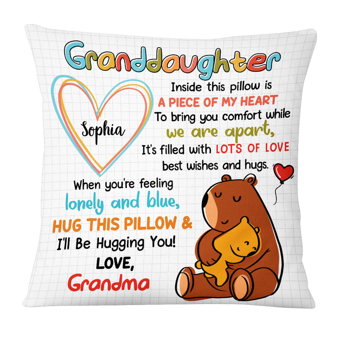 Personalized Mom Grandma Bear Drawing Pillow AP121 30O53 1