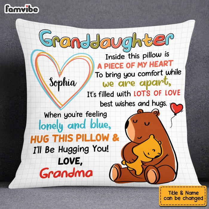 Personalized Mom Grandma Bear Drawing Pillow AP121 30O53 1