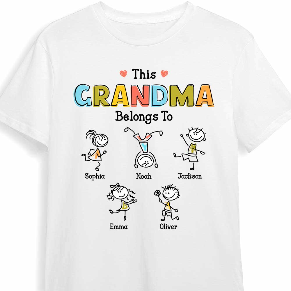 Personalized Grandma Drawing T Shirt AP132 23O47 Primary Mockup