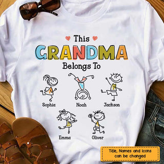 Personalized Grandma Drawing T Shirt AP132 23O47 Primary Mockup