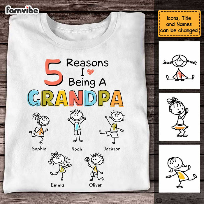 Personalized Grandpa Drawing T Shirt AP132 30O47 1