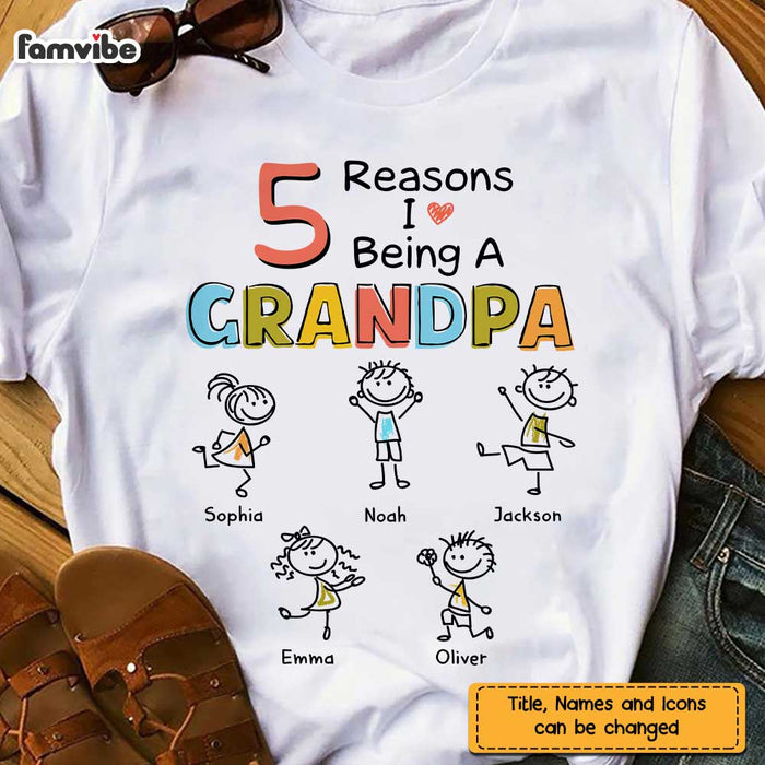 Personalized Grandpa Drawing T Shirt AP132 30O47 1