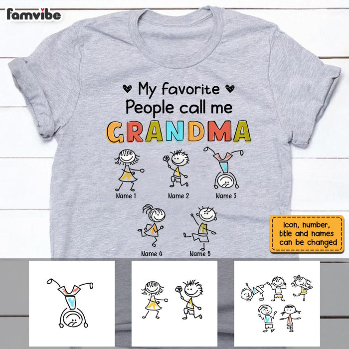 Personalized Grandma Drawing T Shirt AP131 30O28 1