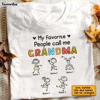Personalized Grandma Drawing T Shirt AP131 30O28 thumb 1