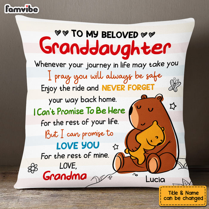 Personalized Granddaughter Bear Pillow AP133 23O53 1