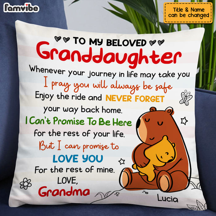 Personalized Granddaughter Bear Pillow AP133 23O53 1