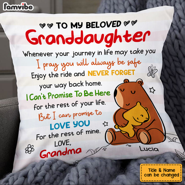Personalized Granddaughter Bear Pillow AP133 23O53 1