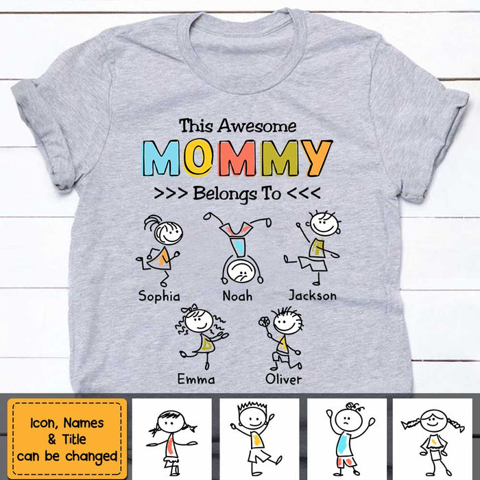 Personalized Mom Drawing T Shirt AP133 30O47 1