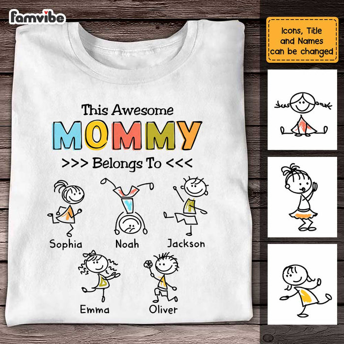 Personalized Mom Drawing T Shirt AP133 30O47 1