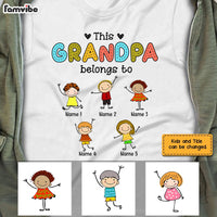 Personalized Dad Grandpa Drawing T Shirt AP182 23O28 thumb 1
