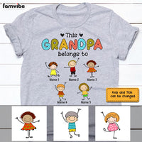 Personalized Dad Grandpa Drawing T Shirt AP182 23O28 thumb 1