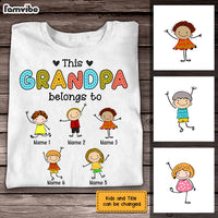 Personalized Dad Grandpa Drawing T Shirt AP182 23O28 thumb 1