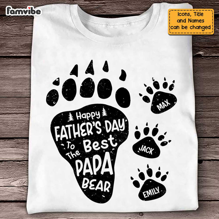 Personalized Dad Grandpa Bear T Shirt AP184 30O47 1