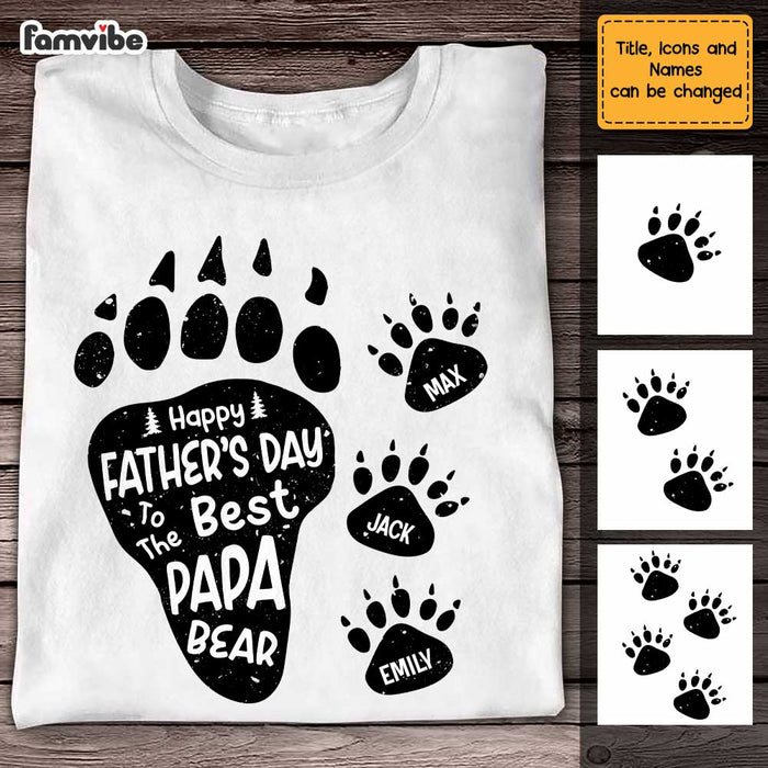 Personalized Dad Grandpa Bear T Shirt AP184 30O47 1