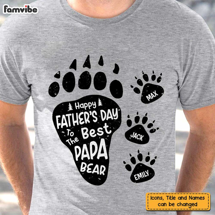 Personalized Dad Grandpa Bear T Shirt AP184 30O47 1