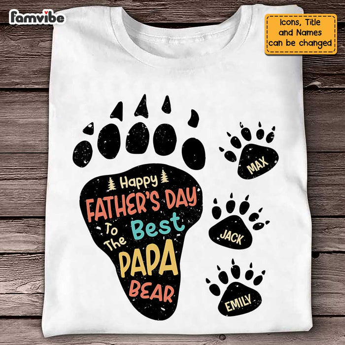 Personalized Dad Grandpa Bear T Shirt AP184 30O47 1