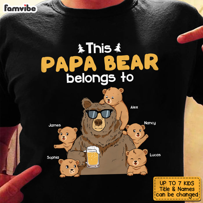 Personalized Dad Grandpa Bear T Shirt AP211 30O53 1