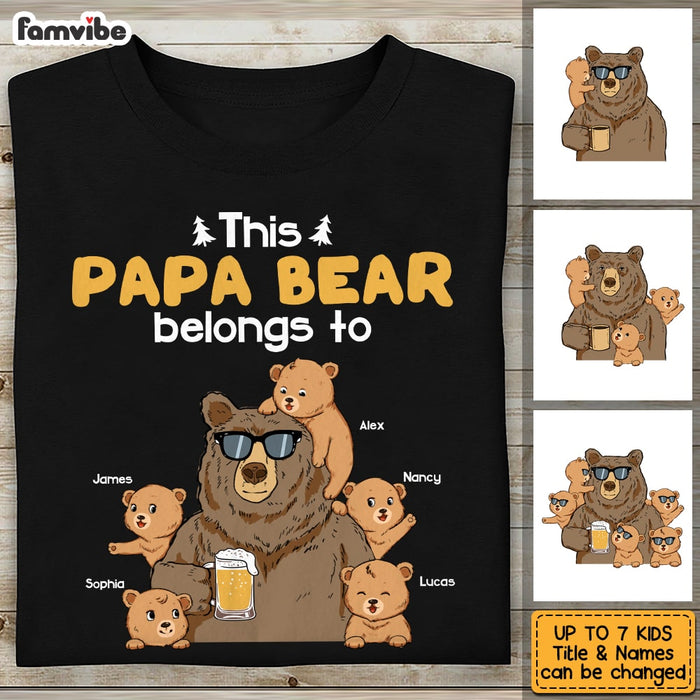 Personalized Dad Grandpa Bear T Shirt AP211 30O53 1