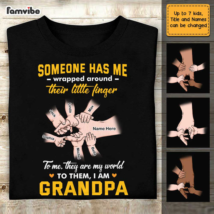 Personalized  Dad Grandpa Someone Has Me T Shirt AP193 28O47 1