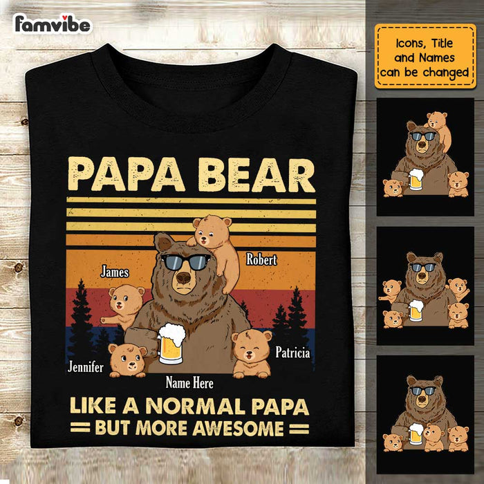 Personalized Papa Bear T Shirt AP191 31O47 1
