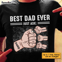 Personalized Dad Fist Bump Hand T Shirt AP192 85O34 thumb 1