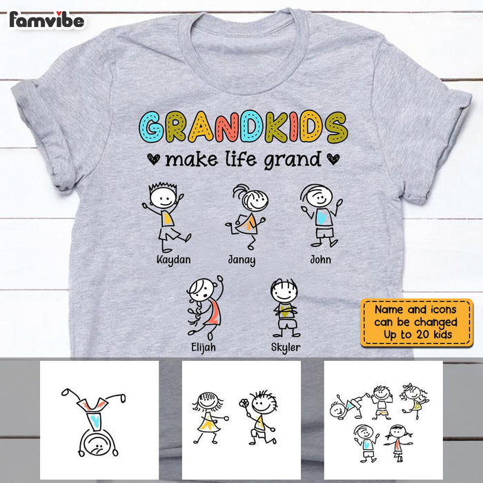 Personalized Dad Grandpa Life Grand Drawing T Shirt AP192 28O28 1