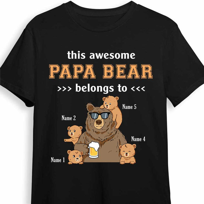 Personalized Dad Papa Bear T Shirt AP201 85O34 1