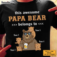 Personalized Dad Papa Bear T Shirt AP201 85O34 thumb 1