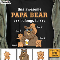 Personalized Dad Papa Bear T Shirt AP201 85O34 thumb 1