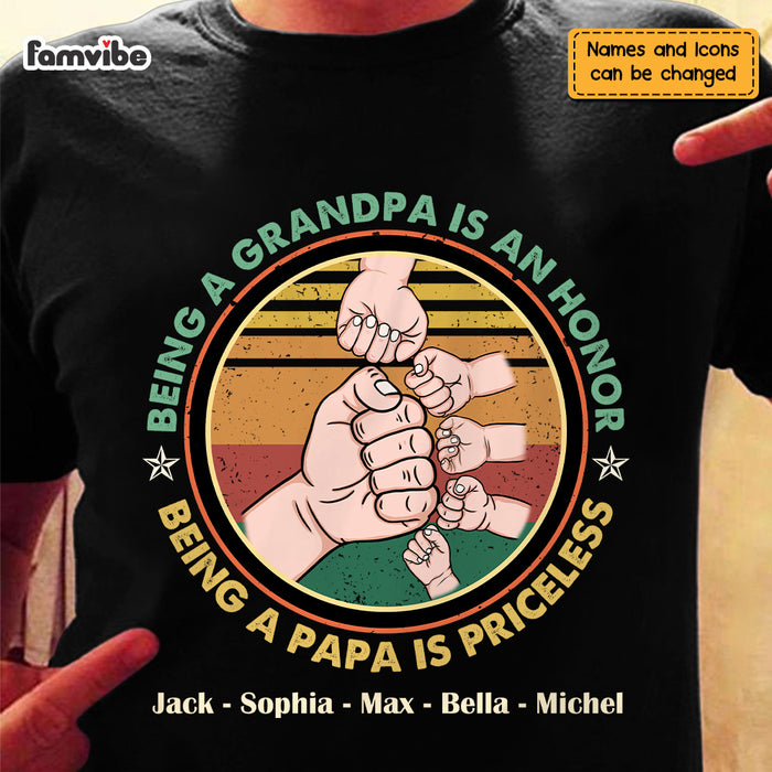 Personalized Papa Grandpa T Shirt AP201 28O47 1