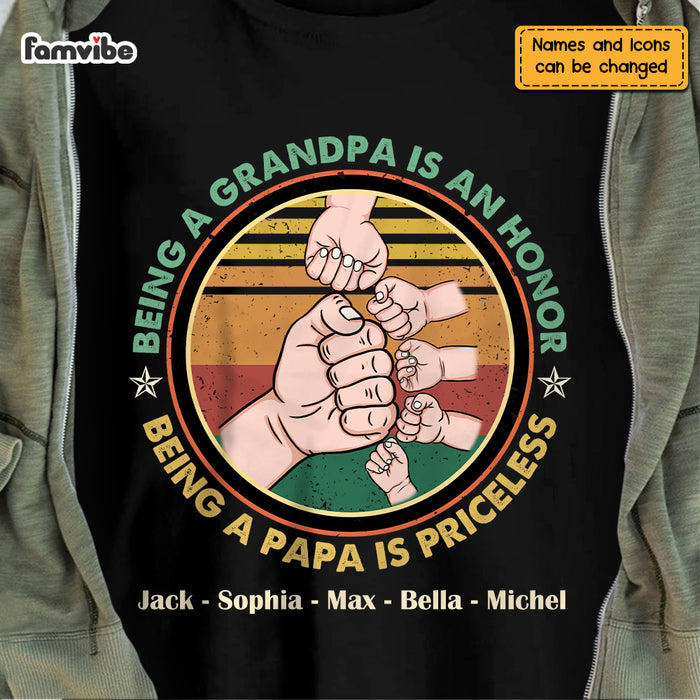 Personalized Papa Grandpa T Shirt AP201 28O47 1