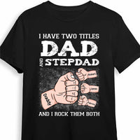 Personalized Step Dad Hand Fist Bump T Shirt AP211 85O34 thumb 1