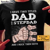 Personalized Step Dad Hand Fist Bump T Shirt AP211 85O34 thumb 1