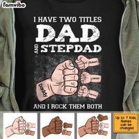 Personalized Step Dad Hand Fist Bump T Shirt AP211 85O34 thumb 1
