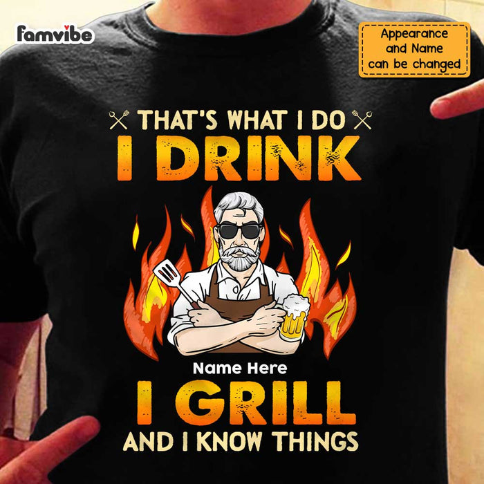 Personalized Dad BBQ Grill T Shirt AP225 30O47 1