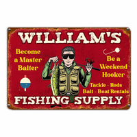 Personalized Dad Grandpa Husband Fishing Metal Sign AP227 30O34 thumb 1