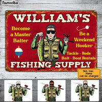 Personalized Dad Grandpa Husband Fishing Metal Sign AP227 30O34 thumb 1