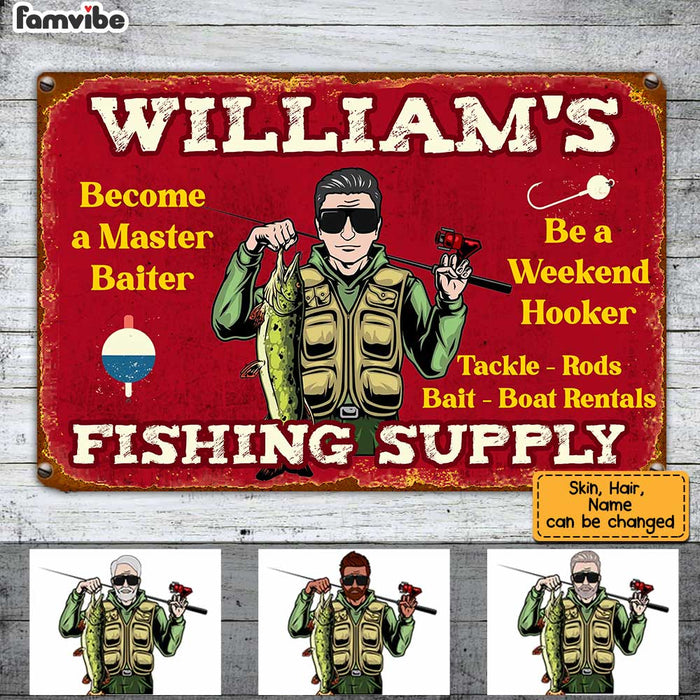 Personalized Dad Grandpa Husband Fishing Metal Sign AP227 30O34 1