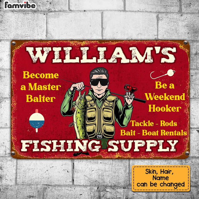 Personalized Dad Grandpa Husband Fishing Metal Sign AP227 30O34 1