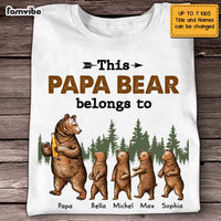 Personalized Dad Papa Bear T Shirt AP221 85O47 thumb 1